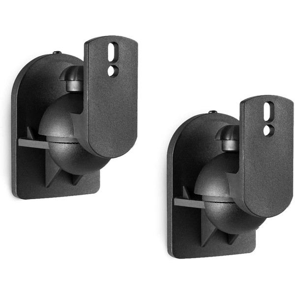 WALI SWM202 Dual Speaker Wall Mount Brackets Multiple Adjustments for