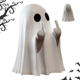 Ghost Figurine Ghost Decor, Funny Ghost Statue Valentine Day Ghost Figurine Ghost Statue Cute Decoration for Gift Props Tabletop Home Decor Best Gifts for Valentine's Day Anniversary Weddings New Year