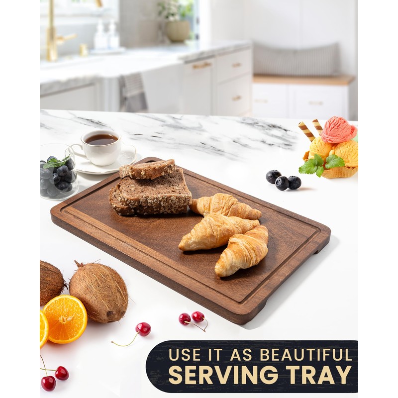 Axeman Mini 9x6" Walnut Wood Cutting Board with Juice Groove