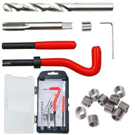 Lebonarier Recoil Kit Helisert Screw Hole Repair Kit Repair Tool Screw Hole Recoil Thread Repair Kit (Red M10 1.25)