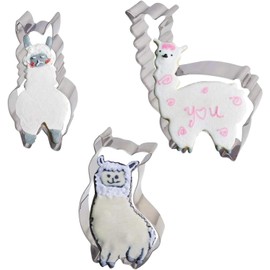 Cute Alpaca Cookie Molds Set 3 Sets Stainless Steel Pancake Cookie Sandwich Mold