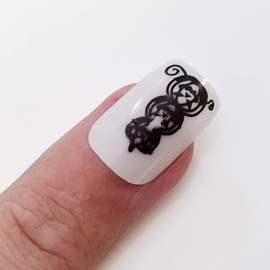 12 Halloween Themed Fake Nails with Glue (HN3)