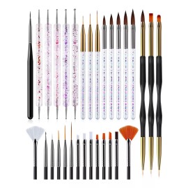 generic Pincel Acrílico Uv Art, 31 Unidades, Juego De Uñas