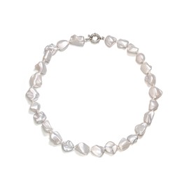 EVER FAITH Vintage Chunky Baroque Shell Pearls Charm Collar Necklace Dainty Fashion Boho Irregular Beaded Birthday Wedding Jewelry for Women