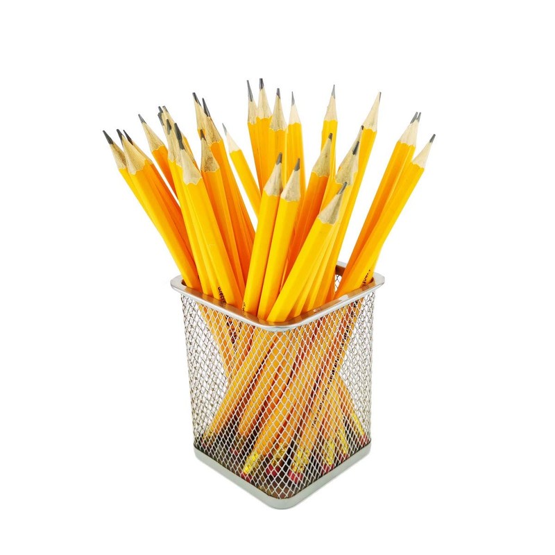 D.RECT Square Metal Pencil Holder | Metal Cube Pen Holder
