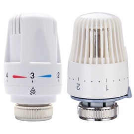 Temperature Control Valve, M30 x 1.5 System Thermostat Radiator Head, Automatic Standard Radiator Valve Replacement, Fixed Head, Thermostatic Radiator Valve, Heating System (Only 2 Type Head)