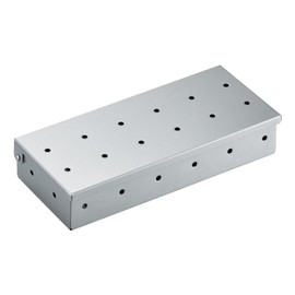 SEVERIN SEVO Smoke Box Made of Stainless Steel, for Smoking Meat and Fish, Durable Smoker Box for Filling with Wood and Herbs, Dishwasher Safe, ZB 8183, Silver