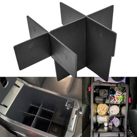 EDBETOS Center Console Organizer Insert Dividers Compatible with Toyota 4Runner 2010-2020 2021 2022 2023 5th Gen 4Runner Accessories Armrest Interlock Secondary Storage ABS Material