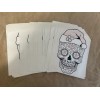 DTF Heat Transfer Ready To Press Christmas Skull 9"x12" Lot