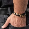 SERASAR Mens Bracelets 20cm Gold Gift-Box Genuine-Leather Cowhide Braided Adjust-Able
