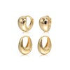 Krstudent 2 pairs Small Hoop Earrings for Women 18K Gold