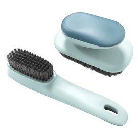 NILLOS Fabric Hand Cleaning Brush Pack, 2 PCS Blue Soft Bristle Scrub Brush for Clothes, Shoes Cleaning (2 Styles)