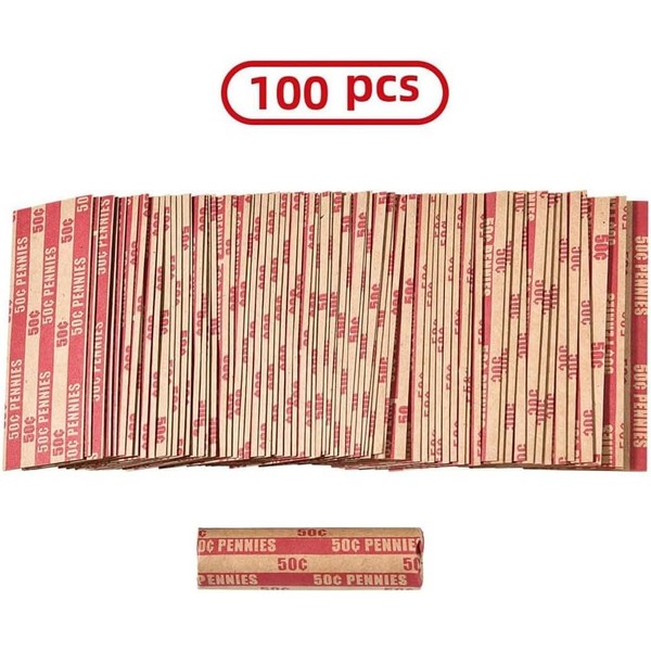100 Pcs Penny Coin Wrappers Penny Sleeves Flat As Shown