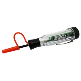 K Tool International XDCHT504 Dual Polarity DC Circuit Tester for Garages, Repair, Shops, and DIY, Cordless, Dual Color LED Indicators, 3-30V DC Test Range, Audible Beep, 3.6V Lithium Battery