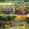 Large Compost Bin Outdoor, Square Mesh Garden Wire Compost Bin