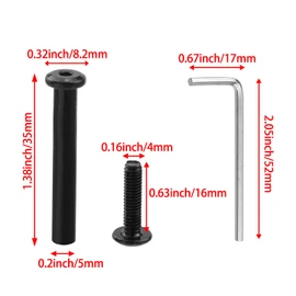 Savagrow 20 Sets M4 x 35mm Binding Post Screws Hex Drive Rivet Socket Binding Bolts Fastener Bolts Cap Nuts