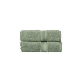 Christy Supreme Hygro 2 Hand Towels Set | Bay Leaf | 100% Luxury Supima Cotton | Ultra Soft | Super Absorbent | 650GSM | Plush and Long Lasting