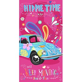 Miracle Home. Microfiber Hippie Towel, 100% Polyester, 75 X 145 Cm. Rosa. 11808