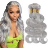 Gray Bundle Silver Human Hair Bundles Grey Body Wave Bundle