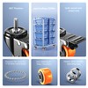 Stem Caster Wheels 2 inch Heavy Duty, Swivel Threaded Stem