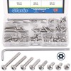 Glarks 111Pcs M5 x 8mm 10mm 12mm 16mm 20mm 25mm