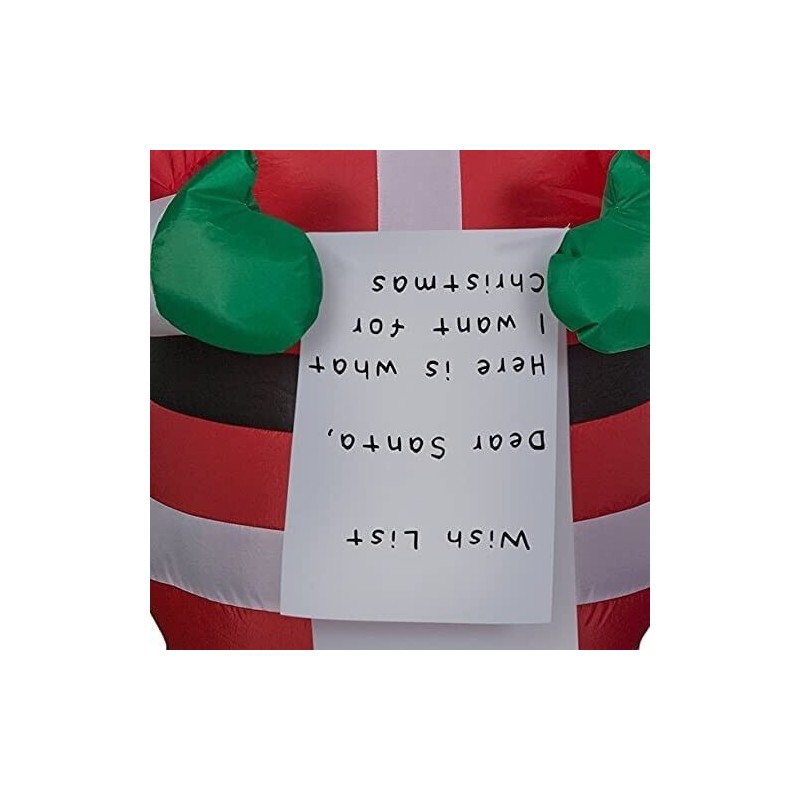 Holiday Time Airblown Inflatable 4' ft Lighted Santa's List Christmas.