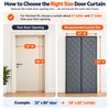 Magnetic Thermal Insulated Door Curtain, Quilted Oxford Fabric Winter Door