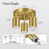 3 Light Track Lighting Fixtures Ceiling, Gold Round Directional Ceiling