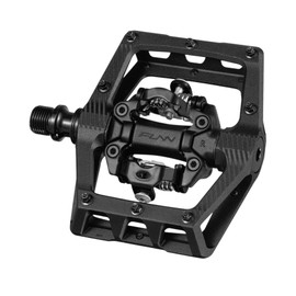 Funn Ripper2 Mountain Bike Clipless Pedals,Double Sided Clip Compact Platform Mountain Bike Pedals, Compatible with SPD Cleats, 9/16" CrMo Axle Bicycle Pedals (Black)