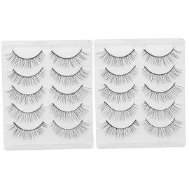 Ipetboom 10pairs Chemical Fiber Fake Eyelashes Natural Lashes for Everyday Wear Soft and Comfortable for Personal