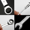 Leliafleury 2Pcs 10mm Ratchet Spanner Fixed Head, Combination Wrench, Polished