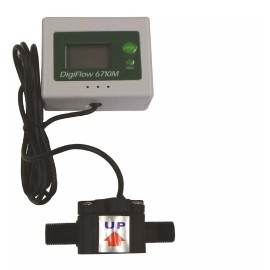 Digiflow Liter Digiflow 6710M 1/4NPT Digital Flow Meter count up Liter LPM 56"cable USA
