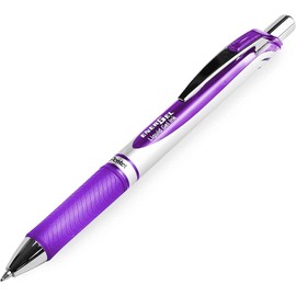 Pentel EnerGel XM BL77 Retractable Gel Ink Pen - 0.7mm - 54% Recycled - Green & Purple (Pack of 2)