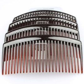 Hair Accessories Hair Combs Hair Slides 4 Pack Of Black Tort Or Clear 8Cm Hair Comb[Tortoise Shell 9Cm]