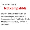 Original 6Qt Power Cooker XL Replacement Inner Pot Stainless Steel