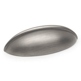 Cosmas 1399AS Antique Silver Cabinet Hardware Bin Cup Drawer Handle Pull - 2-1/2" Inch (64mm) Hole Centers