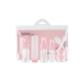 minkissy Travel Toiletry Bottle Set Portable Refillable Cream Jars for Toner Lotion Plastic Sprayer Dispensers