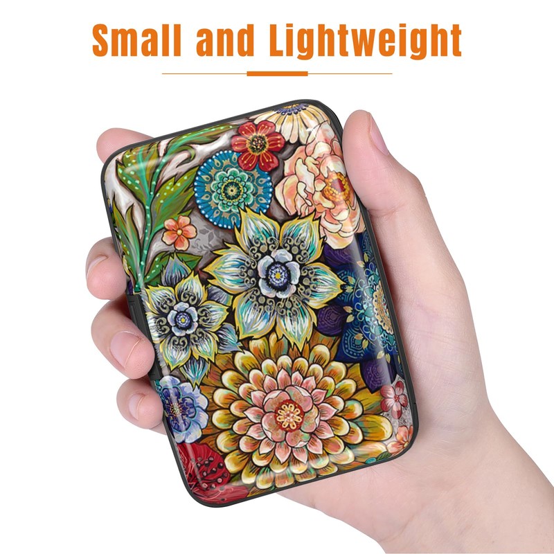 Rimilak Aluminuml Credit Card Holder, Mini Credit Card Wallet RFID