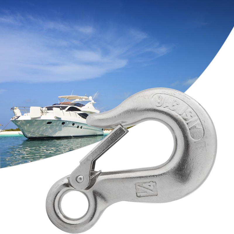 Durable Stainless Steel Clevis Slip Hook with Safety Latch Rowing