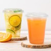 Clawsoff 16 oz 100 Pack Clear Plastic Cups with Lids,