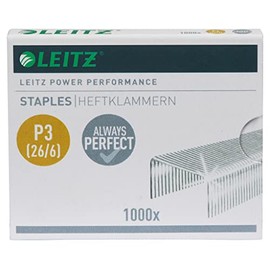 Leitz Leitz Power Performance Heftklammern P3 (26/6), 1000 Stück, Verzinkt, 55720000