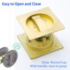 Dontay Pocket Door Privacy Lock, Flush Handles, 2-3/8" Backset, (Bed/Bath)