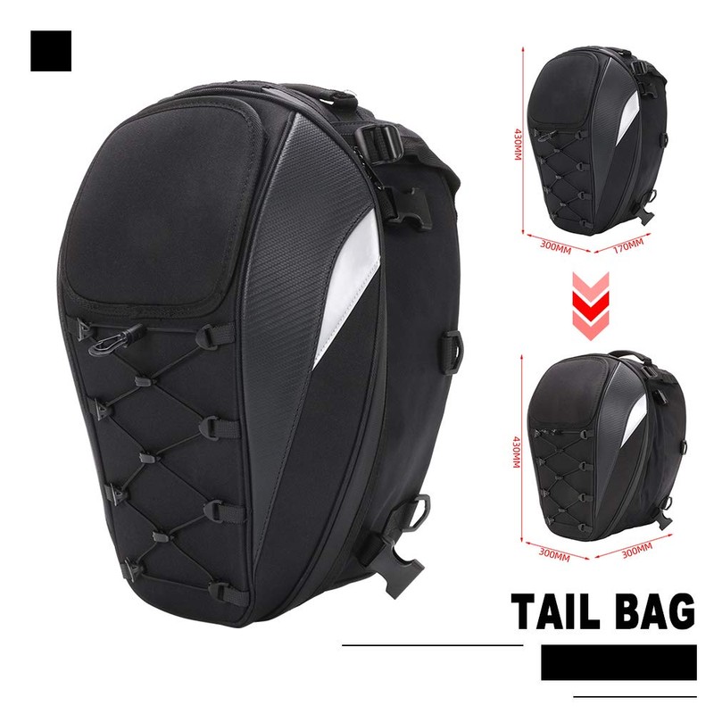 Waterproof Motorcycle Tail Bag - Dual Use Sport Backpack Helmet