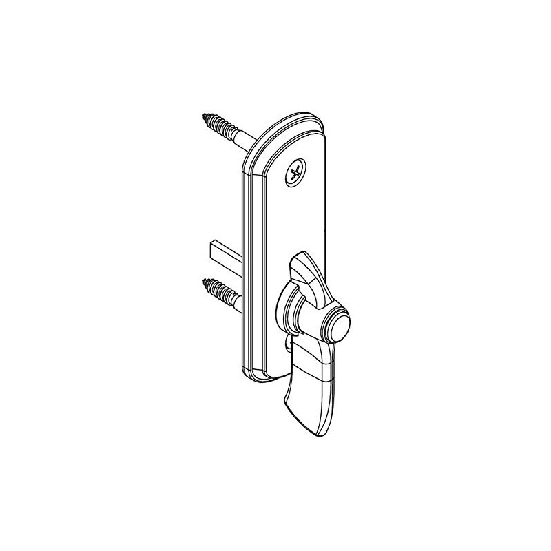 Andersen Albany Style Gliding Door Thumb Latch in White Color