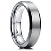 King Will 6mm Men's Silver Wedding Ring - Brushed Matte