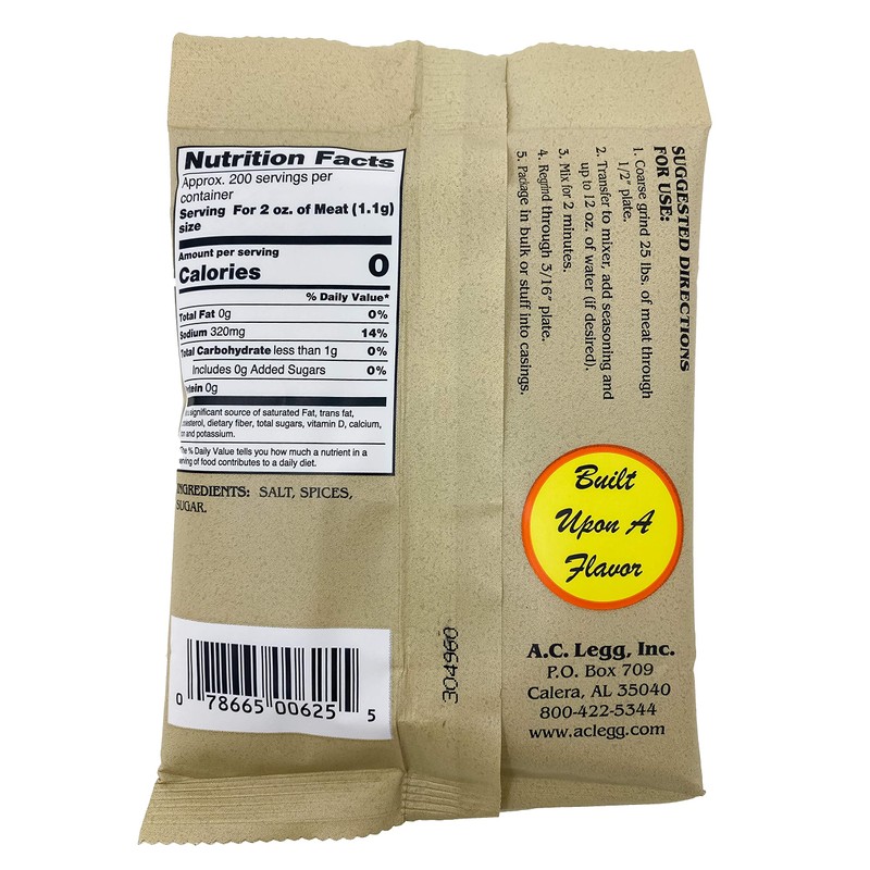 A.C. Legg Old Plantation Seasonings - Pork Sausage Seasoning Blend