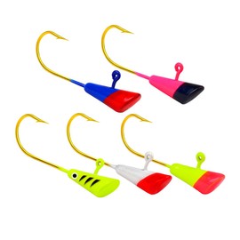 KTGCOZS Pack of 25 Shad Dart Jig Heads Fishing Hooks Crappie Panfish Bass Lures 1/32 1/14oz 1/8oz Painted Shad Dart Jig Heads Fishing Hooks Crappie Panfish Bass Lures Bait (2g 1/14oz 25pcs)