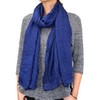 72" Wrinkled Solid Color Scarf (Navy)