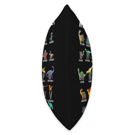 Educational Tyrannosaurus Hunting Hunter Reptiles My Dinosaur Alphabet Cute Kids Learning Animal Reptile Fan Throw Pillow, 16x16, Multicolor