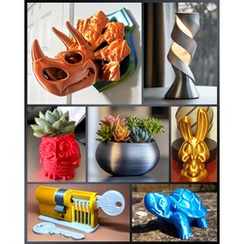 3D Printer Silk Filament, SUNLU Shiny Silk PLA Filament 1.75mm, Smooth Silky Surface, Great Easy to Print for 3D Printers, Dimensional Accuracy +/- 0.02mm, Red+Blue+Orange+Red Copper, Total 4KG